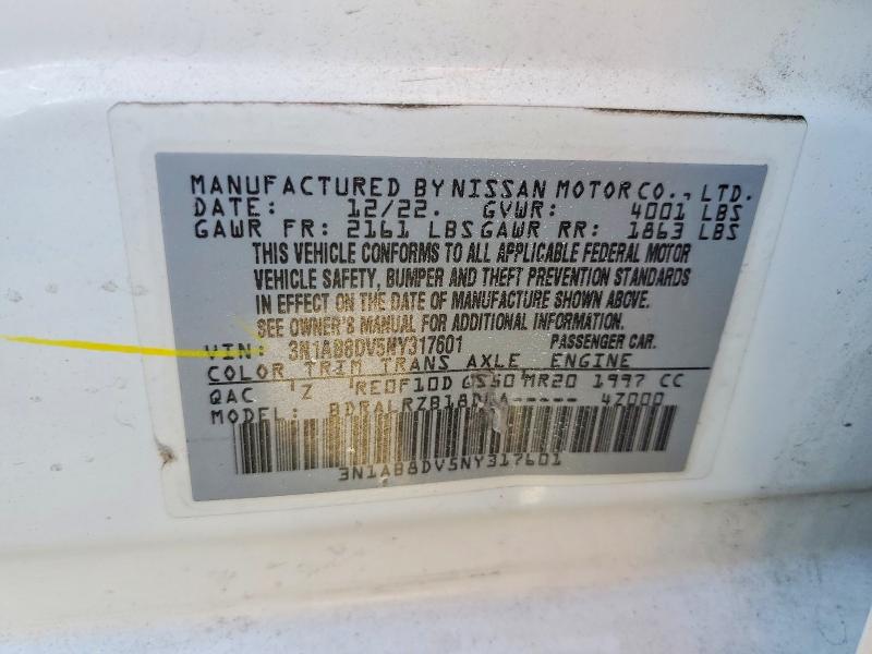 41742166 :رقم المزاد ، 3N1AB8DV5NY317601 vin ، 2022 Nissan Sentra مزاد بيع