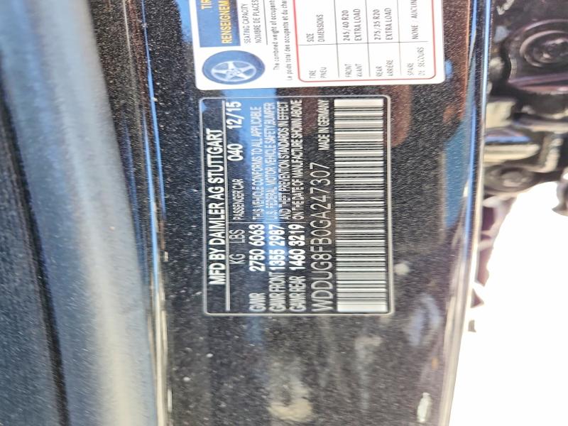 45970836 :رقم المزاد ، WDDUG8FB0GA247307 vin ، 2016 Mercedes-benz S مزاد بيع