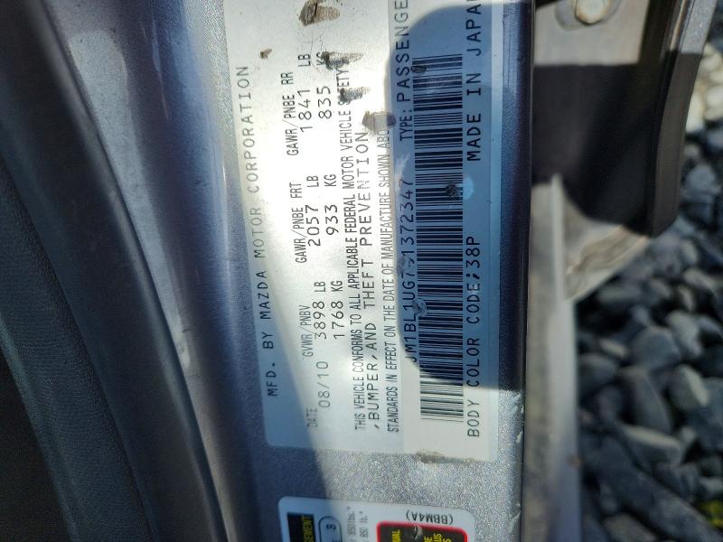 Aukcja sprzedaży 2011 Mazda 3, vin: JM1BL1UG7B1372347, numer aukcji: 45493486