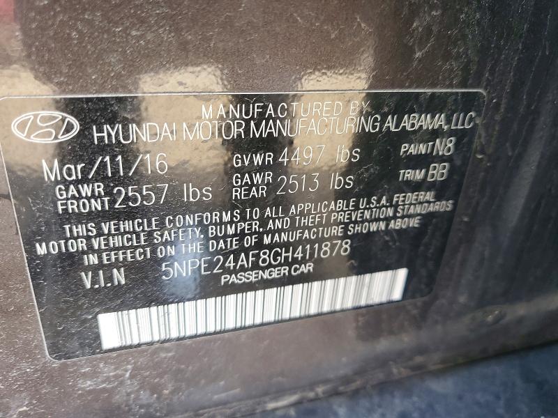 Продаж на аукціоні авто 2016 Hyundai Sonata, vin: 5NPE24AF8GH411878, номер лоту: 41718926