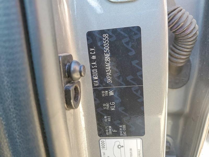 41843286 :رقم المزاد ، 3KPA34AC8NE503558 vin ، 2022 Kia Rio Lx مزاد بيع