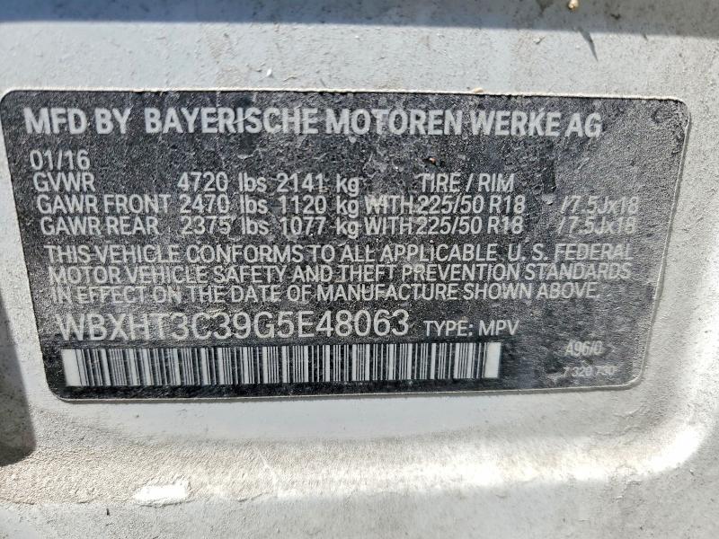Продажа на аукционе авто 2016 Bmw X1, vin: WBXHT3C39G5E48063, номер лота: 46467496