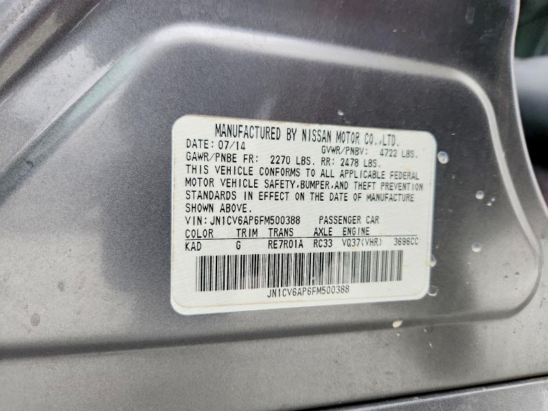 Продаж на аукціоні авто 2015 Infiniti Q40, vin: JN1CV6AP6FM500388, номер лоту: 48037216
