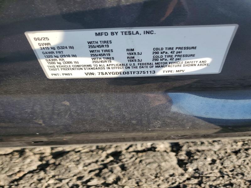 2026 Tesla Model Y მანქანა იყიდება აუქციონზე, vin: 7SAYGDED8TF375113, აუქციონის ნომერი: 47041266