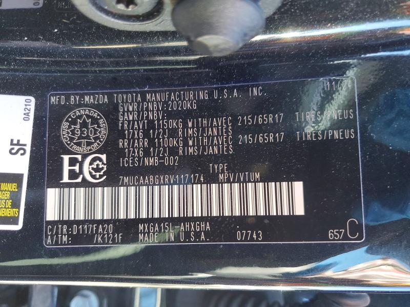 Aukcja sprzedaży 2024 Toyota Corolla Cross, vin: 7MUCAABGXRV117174, numer aukcji: 47340816
