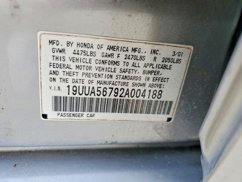 Aukcja sprzedaży 2002 Acura 3.2tl, vin: 19UUA56792A004188, numer aukcji: 46190086
