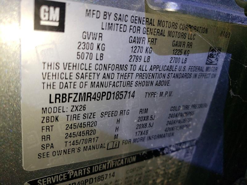2023 Buick Envision მანქანა იყიდება აუქციონზე, vin: LRBFZMR49PD185714, აუქციონის ნომერი: 46515736
