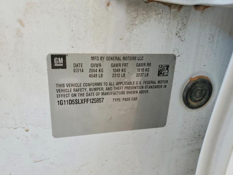 Продажа на аукционе авто 2015 Chevrolet Malibu, vin: 1G11D5SLXFF125857, номер лота: 46533776