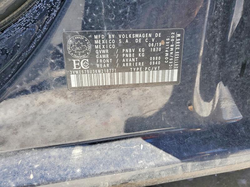 Aukcja sprzedaży 2019 Volkswagen Jetta, vin: 3VWE57BU3KM218771, numer aukcji: 79270345