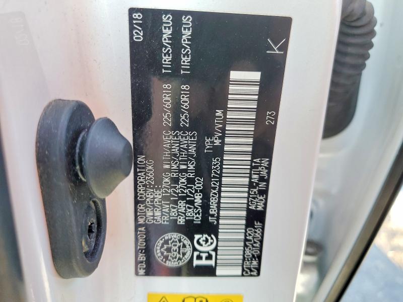 Aukcja sprzedaży 2018 Lexus Nx, vin: JTJBARBZXJ2172335, numer aukcji: 75312665