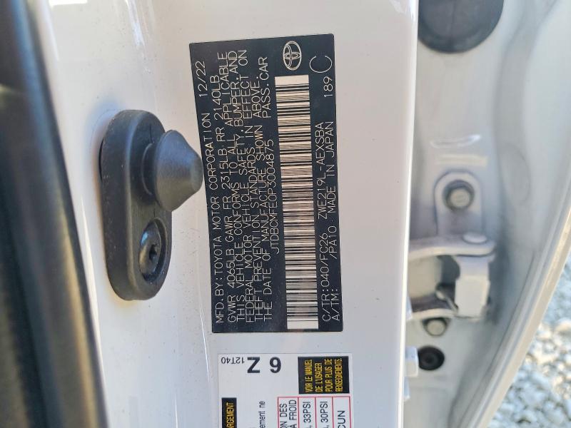 Продаж на аукціоні авто 2023 Toyota Corolla Hybrid, vin: JTDBCMFE0P3004875, номер лоту: 47132156