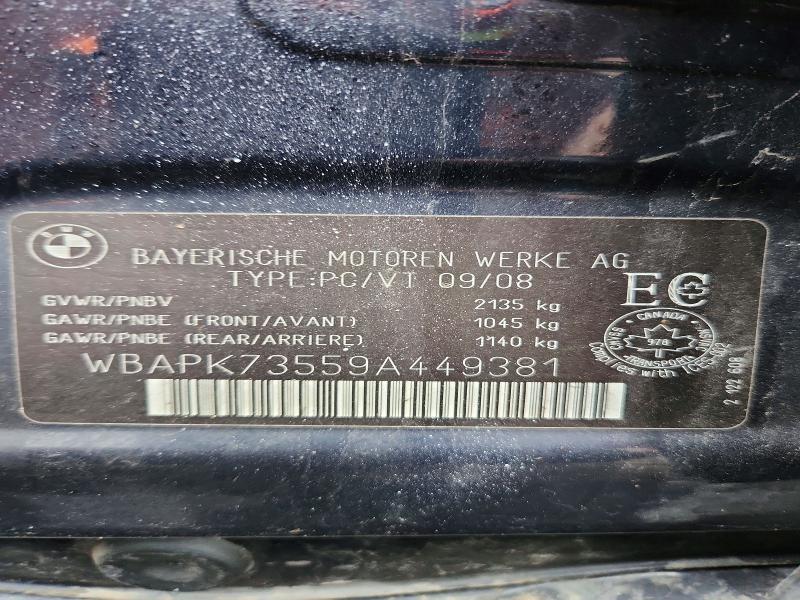 Продажа на аукционе авто 2009 Bmw 328, vin: WBAPK73559A449381, номер лота: 45516736