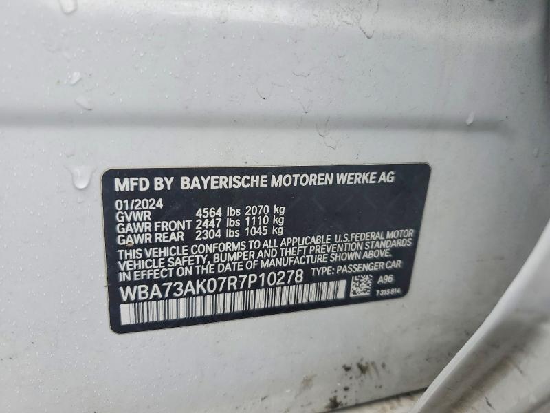 Aukcja sprzedaży 2024 Bmw 228xi, vin: WBA73AK07R7P10278, numer aukcji: 46582816