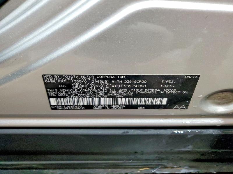 Продажа на аукционе авто 2023 Toyota Bz4x, vin: JTMABACA4PA039025, номер лота: 45601846