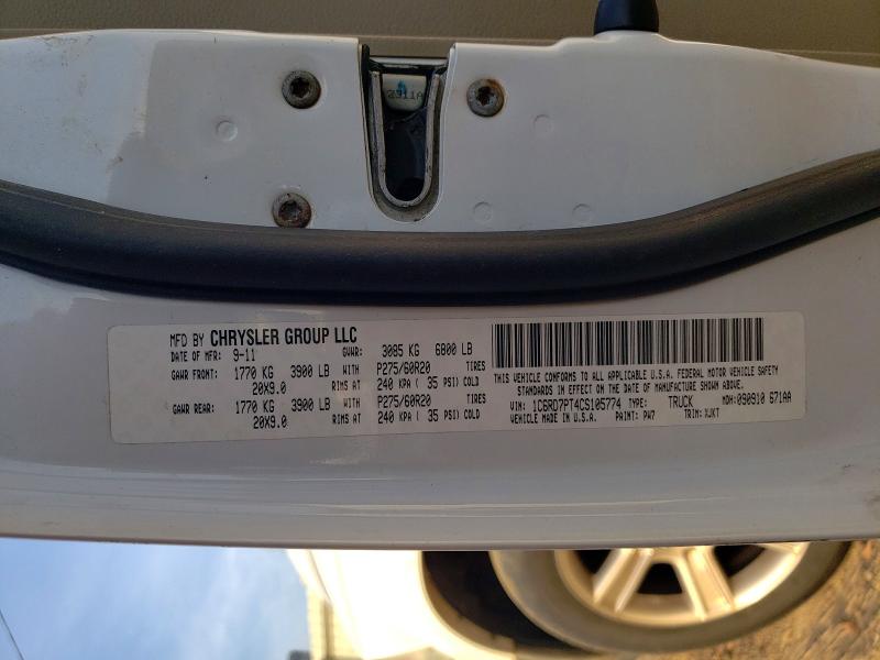 Продажа на аукционе авто 2012 Dodge Ram 1500, vin: 1C6RD7PT4CS105774, номер лота: 47583646
