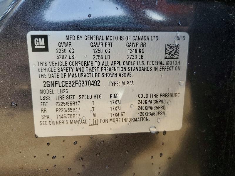 2015 Chevrolet Equinox მანქანა იყიდება აუქციონზე, vin: 2GNFLCE32F6370492, აუქციონის ნომერი: 46711906