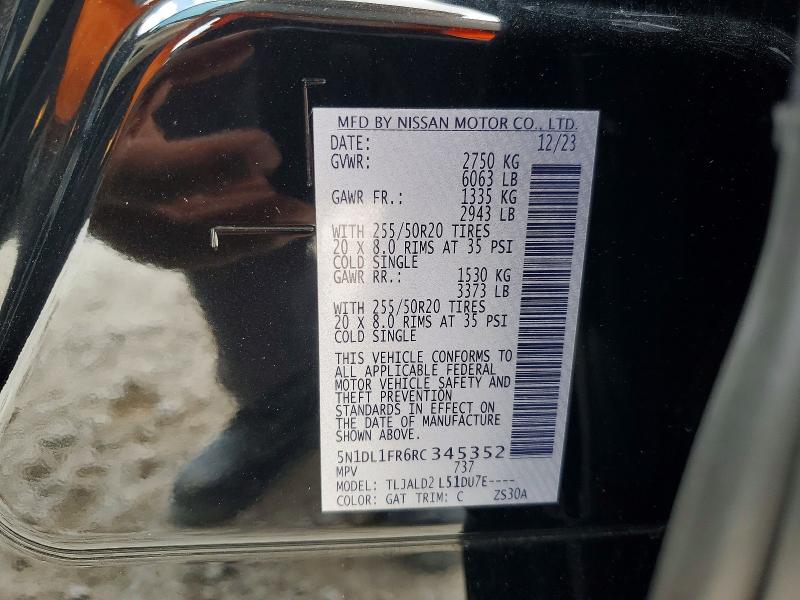 Продажа на аукционе авто 2024 Infiniti Qx60, vin: 5N1DL1FR6RC345352, номер лота: 47260886