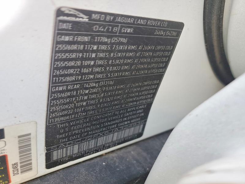 Продажа на аукционе авто 2018 Jaguar F-pace, vin: SADCJ2FX6JA324936, номер лота: 46279446