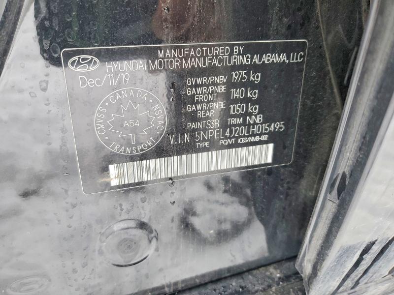 Продаж на аукціоні авто 2020 Hyundai Sonata, vin: 5NPEL4J20LH015495, номер лоту: 46143126