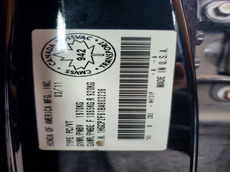 Aukcja sprzedaży 2011 Honda Accord, vin: 1HGCP2F61BA803236, numer aukcji: 41998016