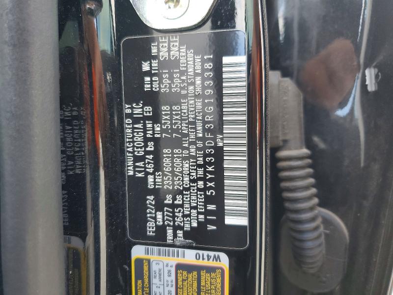 Aukcja sprzedaży 2024 Kia Sportage, vin: 5XYK33DF3RG193381, numer aukcji: 79294085