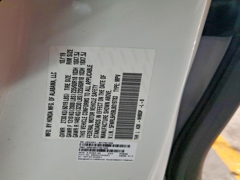Продажа на аукционе авто 2020 Honda Odyssey, vin: 5FNRL6H59LB019783, номер лота: 47607986