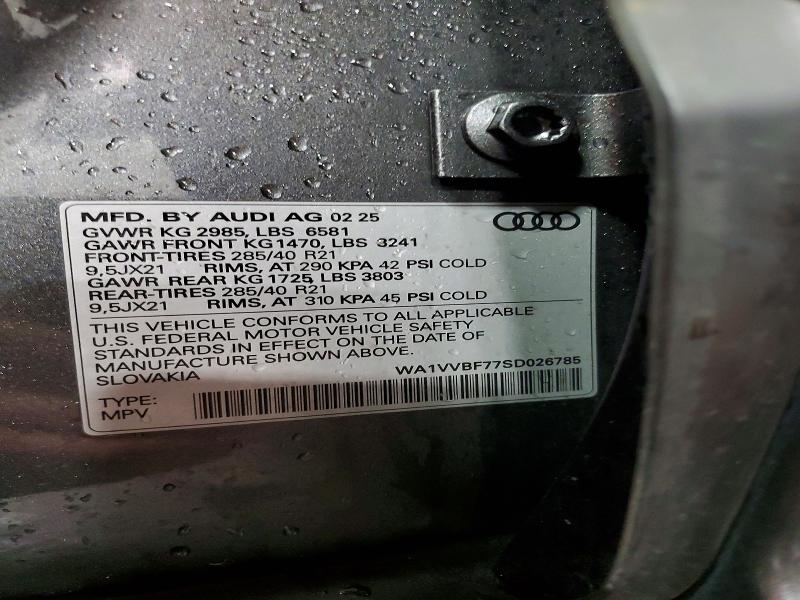 Продажа на аукционе авто 2025 Audi Q7, vin: WA1VVBF77SD026785, номер лота: 79527285