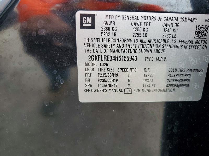 2017 Gmc Terrain მანქანა იყიდება აუქციონზე, vin: 2GKFLRE34H6155943, აუქციონის ნომერი: 79928755