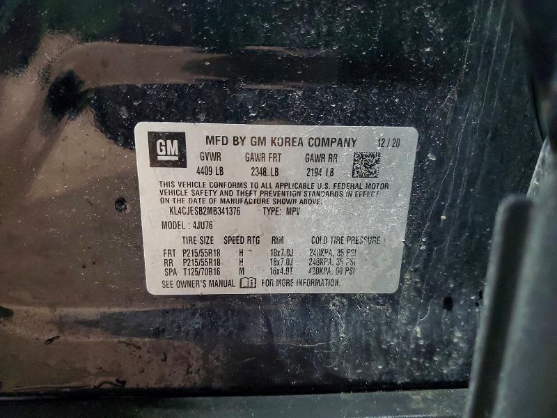 Продаж на аукціоні авто 2021 Buick Encore, vin: KL4CJESB2MB341376, номер лоту: 46581526