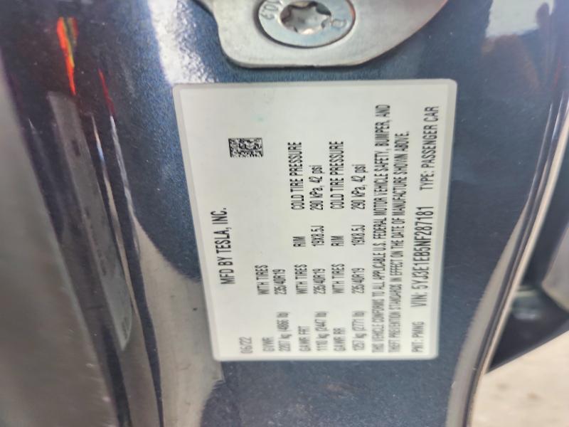 Aukcja sprzedaży 2022 Tesla Model 3, vin: 5YJ3E1EB5NF287181, numer aukcji: 48084536