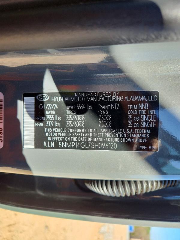 Продажа на аукционе авто 2025 Hyundai Santa Fe, vin: 5NMP14GL7SH096120, номер лота: 47417646