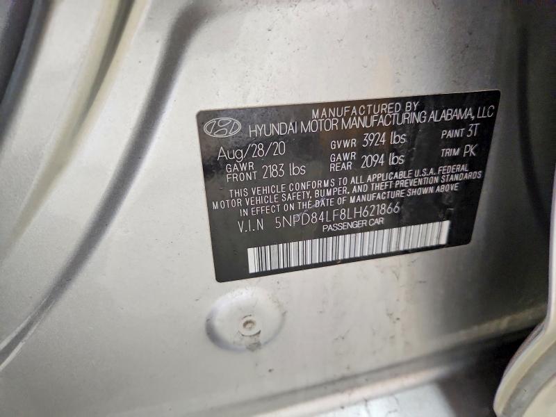 Aukcja sprzedaży 2020 Hyundai Elantra, vin: 5NPD84LF8LH621866, numer aukcji: 46885176