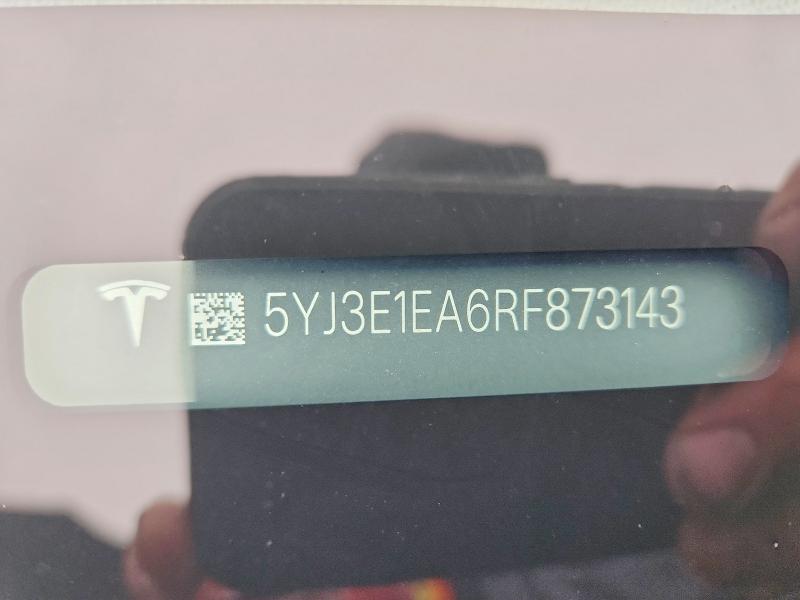 47299016 :رقم المزاد ، 5YJ3E1EA6RF873143 vin ، 2024 Tesla Model 3 مزاد بيع