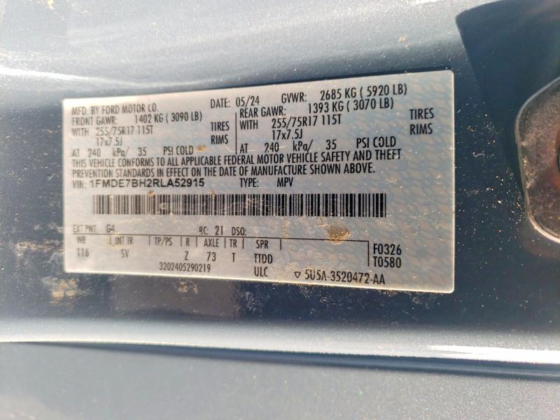 Продаж на аукціоні авто 2024 Ford Bronco, vin: 1FMDE7BH2RLA52915, номер лоту: 47934976