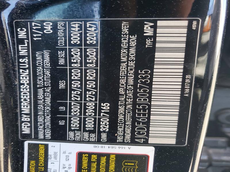 Aukcja sprzedaży 2018 Mercedes-benz Gls, vin: 4JGDF6EE5JB057335, numer aukcji: 46383036