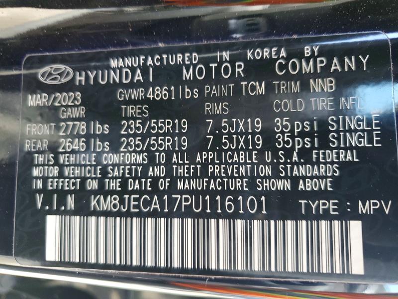 46368716 :رقم المزاد ، KM8JECA17PU116101 vin ، 2023 Hyundai Tucson Hybrid مزاد بيع