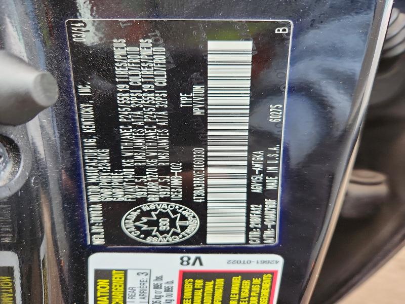 46998896 :رقم المزاد ، 4T3BA3BBXEU060330 vin ، 2014 Toyota Venza مزاد بيع