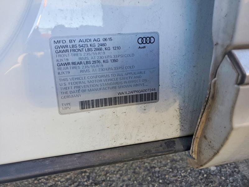 Aukcja sprzedaży 2016 Audi Q5, vin: WA1L2AFP6GA007244, numer aukcji: 45705036