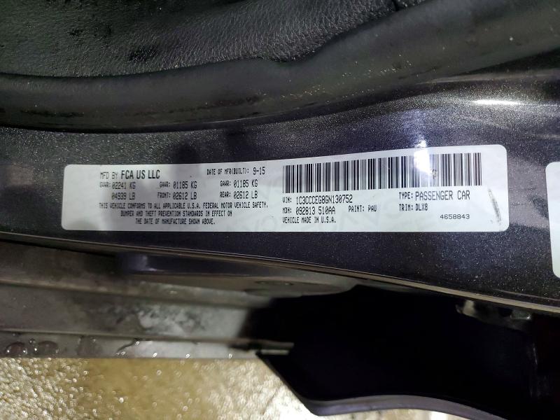 45937106 :رقم المزاد ، 1C3CCCEG8GN130752 vin ، 2016 Chrysler 200 مزاد بيع