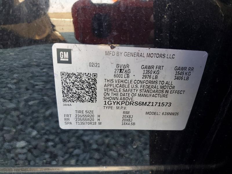 2021 Cadillac Xt6 მანქანა იყიდება აუქციონზე, vin: 1GYKPDRS6MZ171573, აუქციონის ნომერი: 47735806