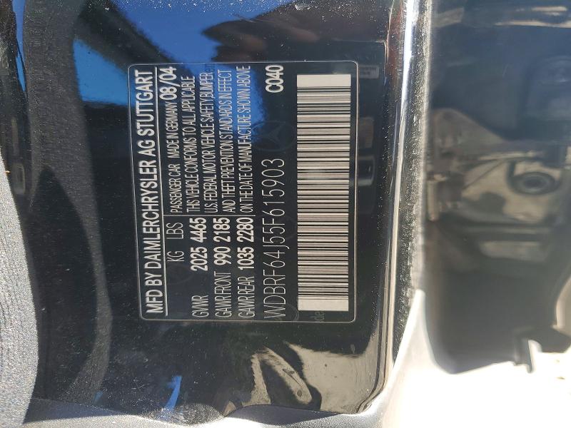 Продаж на аукціоні авто 2005 Mercedes Benz C, vin: WDBRF64J55F615903, номер лоту: 41608636