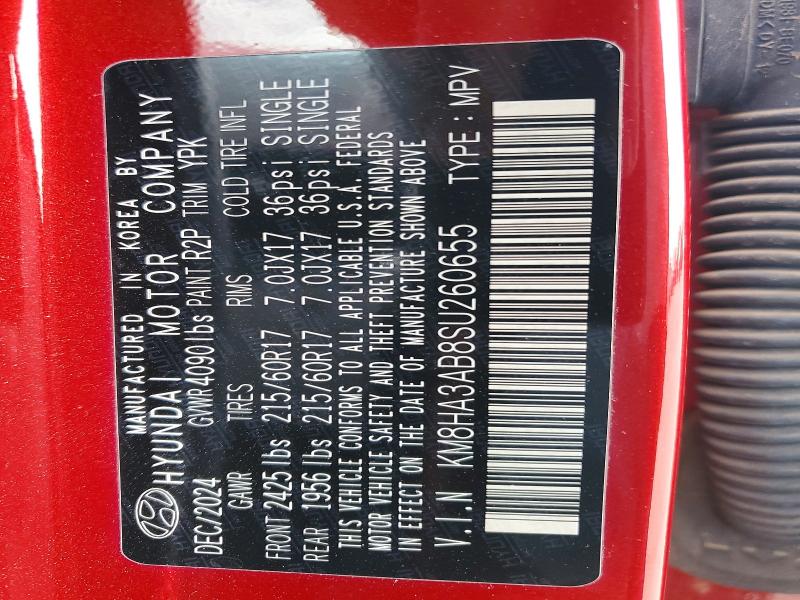 2025 Hyundai Kona მანქანა იყიდება აუქციონზე, vin: KM8HA3AB8SU260655, აუქციონის ნომერი: 46477936