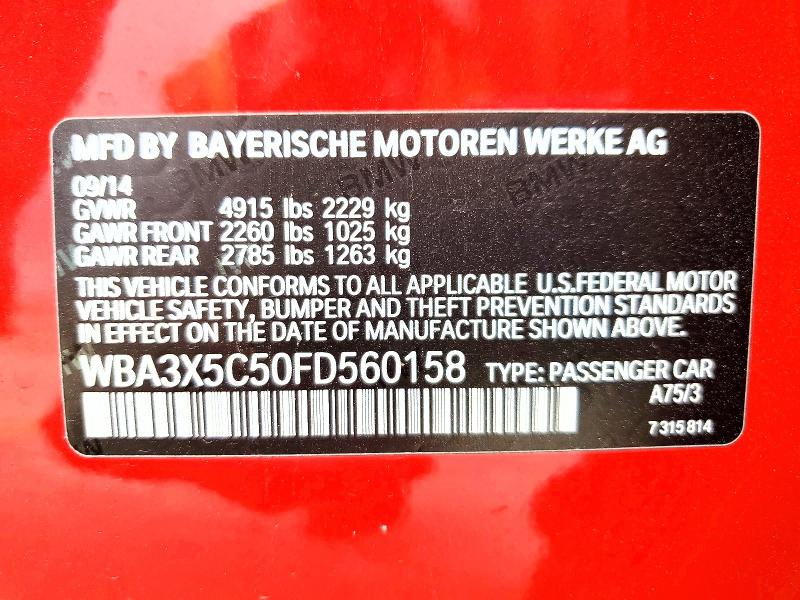 Aukcja sprzedaży 2015 Bmw 328, vin: WBA3X5C50FD560158, numer aukcji: 79266625