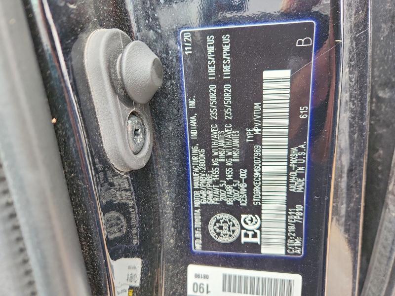 Aukcja sprzedaży 2021 Toyota Sienna, vin: 5TDGRKEC9MS007969, numer aukcji: 78161615