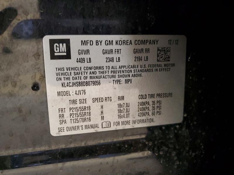 Продаж на аукціоні авто 2013 Buick Encore, vin: KL4CJHSB8DB079056, номер лоту: 45979916