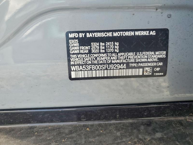 Продажа на аукционе авто 2025 Bmw M440i, vin: WBA53FB00SFU92944, номер лота: 45546546
