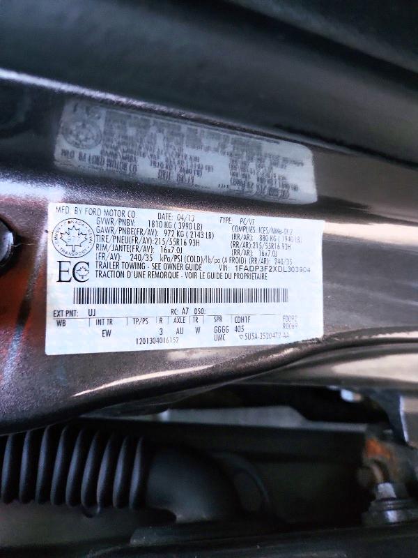 46700426 :رقم المزاد ، 1FADP3F2XDL303904 vin ، 2013 Ford Focus مزاد بيع