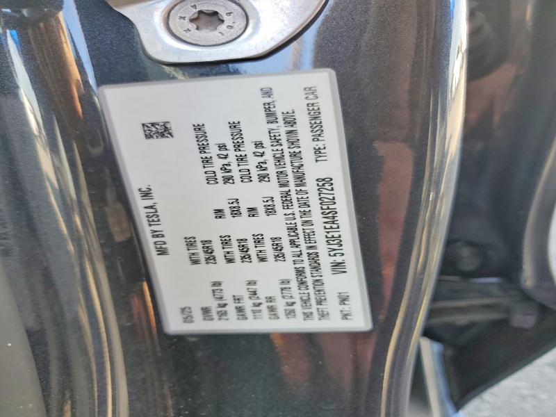 Продажа на аукционе авто 2025 Tesla Model 3, vin: 5YJ3E1EA4SF027258, номер лота: 79448435