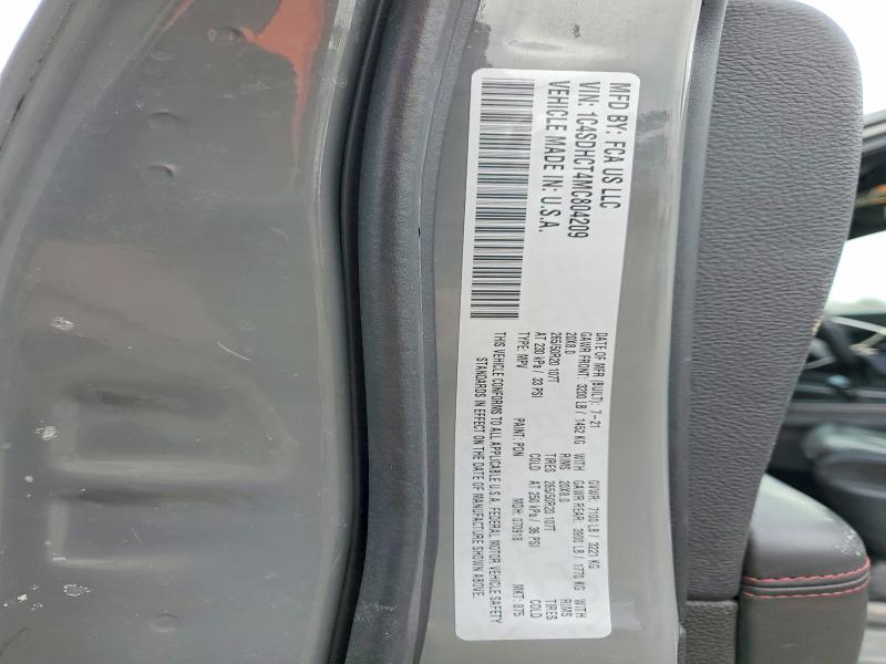 Aukcja sprzedaży 2021 Dodge Durango, vin: 1C4SDHCT4MC804209, numer aukcji: 47437586