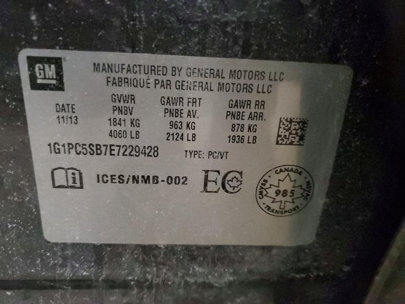 Продаж на аукціоні авто 2014 Chevrolet Cruze, vin: 1G1PC5SB7E7229428, номер лоту: 46091786